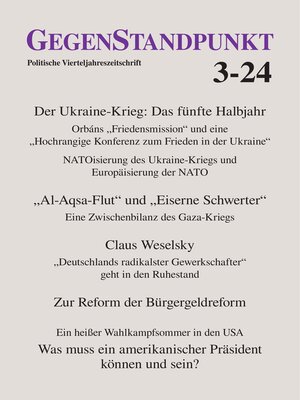 cover image of GegenStandpunkt 3-24